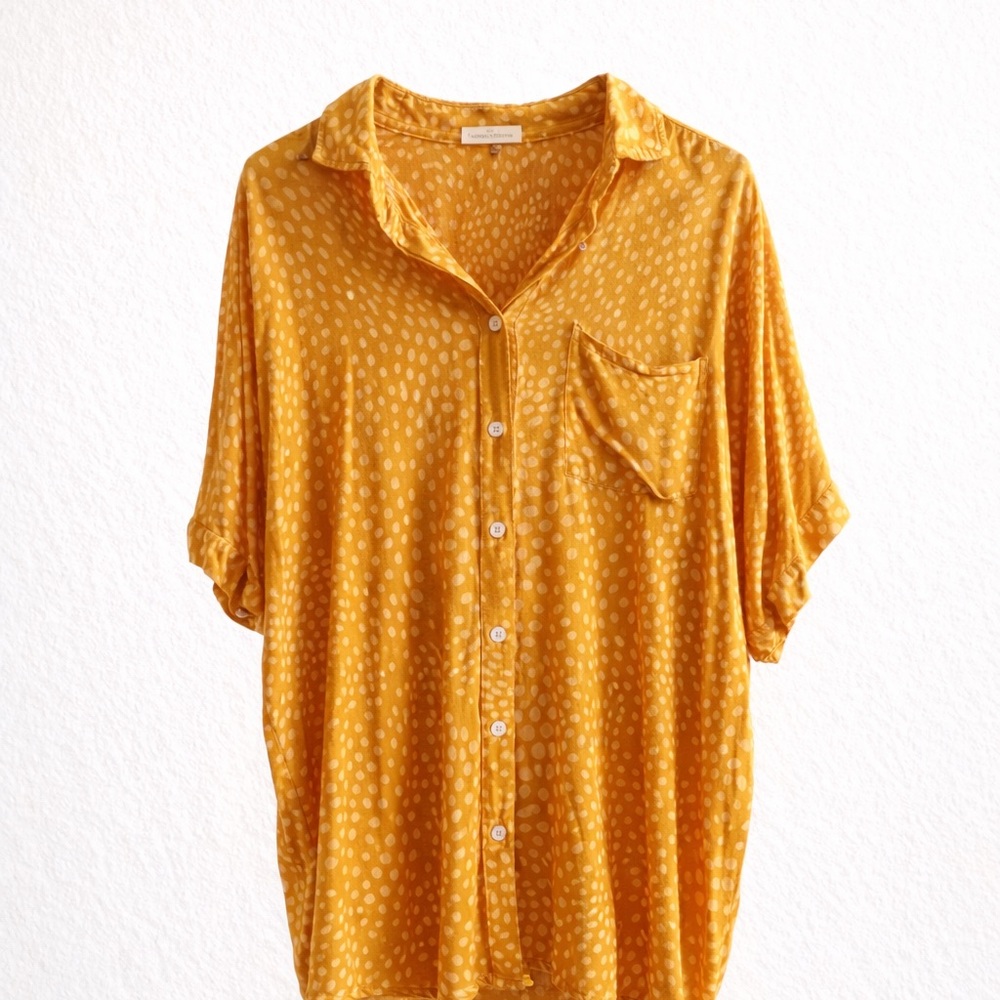 Waiwaolani Charlie Button Down-Mustard